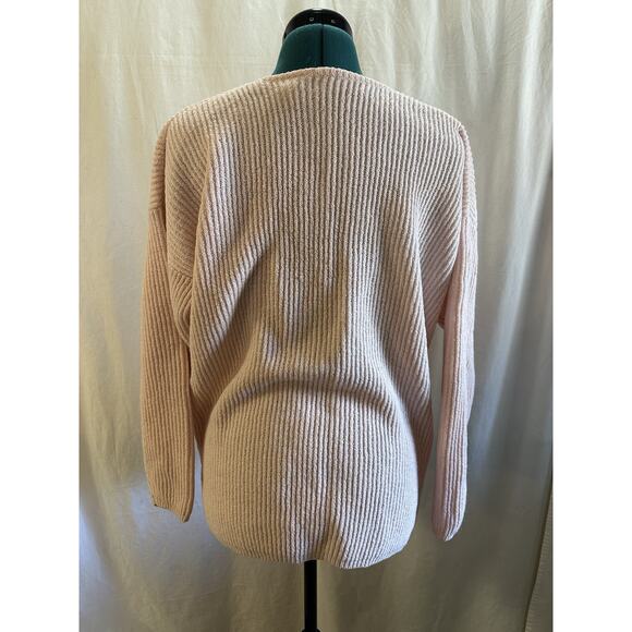 Vintage Carolyn Taylor Pink Cable Knit Sweater Women’s Size L - Picture 2 of 6